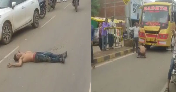 जबलपुरताजा खबरमध्य प्रदेश Jabalpur News : शराबी युवक का हाई वोल्टेज ड्रामा, अर्धनग्न अवस्था में सड़क पर हुआ लोट-पोट, सामने आया VIDEO