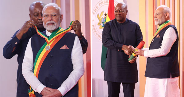 PM मोदी को मिला घाना का सर्वोच्च सम्मान : दोनों देशों के बीच हुए 4 बड़े समझौते, व्यापार से लेकर स्वास्थ्य तक सहयोग बढ़ाने पर सहमति