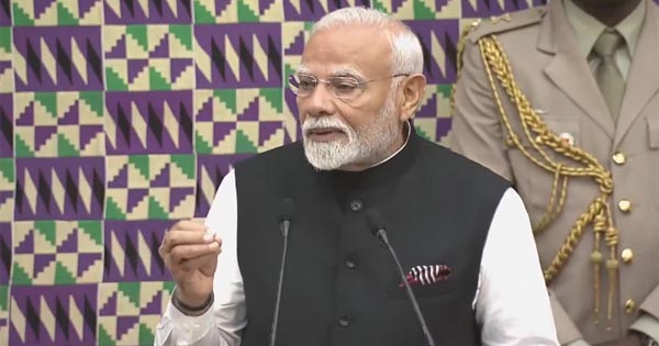 घाना संसद में बोले पीएम मोदी, भारत लोकतंत्र की जननी है, यह सिर्फ व्यवस्था नहीं बल्कि संस्कार है; दोनों देशों के बीच हुए अहम समझौते