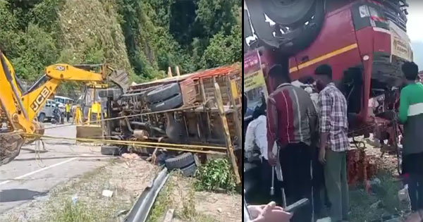 Uttarakhand : ऋषिकेश-टिहरी मार्ग पर कांवड़ियों से भरा ट्रक पलटा, 3 की मौत, 14 घायल