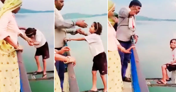 REEL बनाने की सनक… मां-बाप ने बेटी से करवाया खतरनाक स्टंट, डैम की रैलिंग पर बैठाया, VIDEO VIRAL