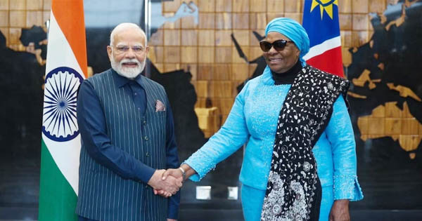 PM मोदी को नामीबिया का सर्वोच्च नागरिक सम्मान मिला, राष्ट्रपति ने ‘ऑर्डर ऑफ द मोस्ट एन्शिएंट वेल्वित्शिया मिराबिलिस’ से किया सम्मानित
