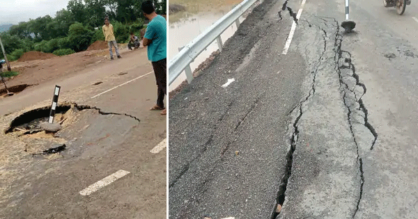 सीधी : 10 दिन पहले बना 4 करोड़ का पुल धराशायी, बाणसागर नहर पुल में 7 फीट गहरा गड्ढा, निर्माण गुणवत्ता पर उठे सवाल