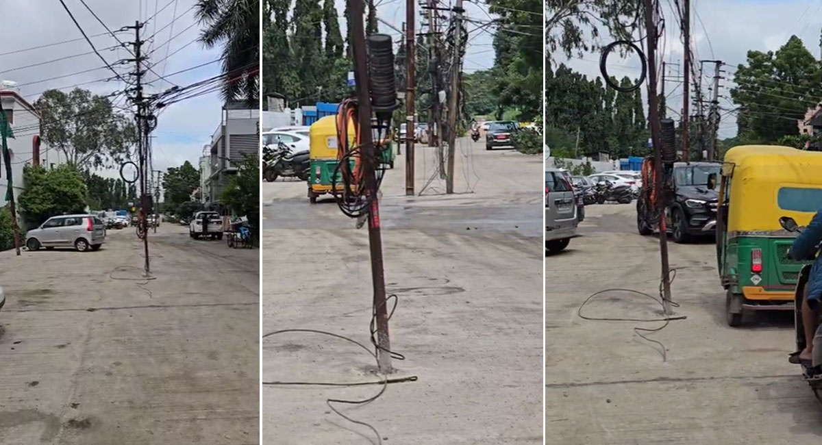 इंदौर की अजब-गजब तस्वीर : सड़क बनी लेकिन बीच में ही छोड़ दिए बिजली के खंभे... ठेकेदार की जल्दबाजी या विभाग की लेटलतीफी?
