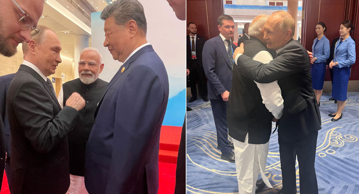 महाशक्तियों का महामिलन! SCO में दिखी मोदी-पुतिन-जिनपिंग की केमिस्ट्री, PM ने रूसी राष्ट्रपति को लगाया गले