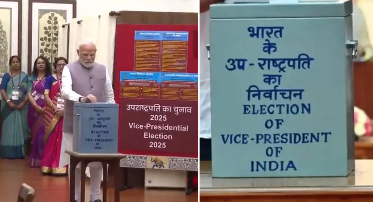 Vice President Election 2025 : उपराष्ट्रपति चुनाव के लिए मतदान शुरू, राधाकृष्णन Vs रेड्डी में मुकाबला; PM मोदी ने डाला पहला वोट