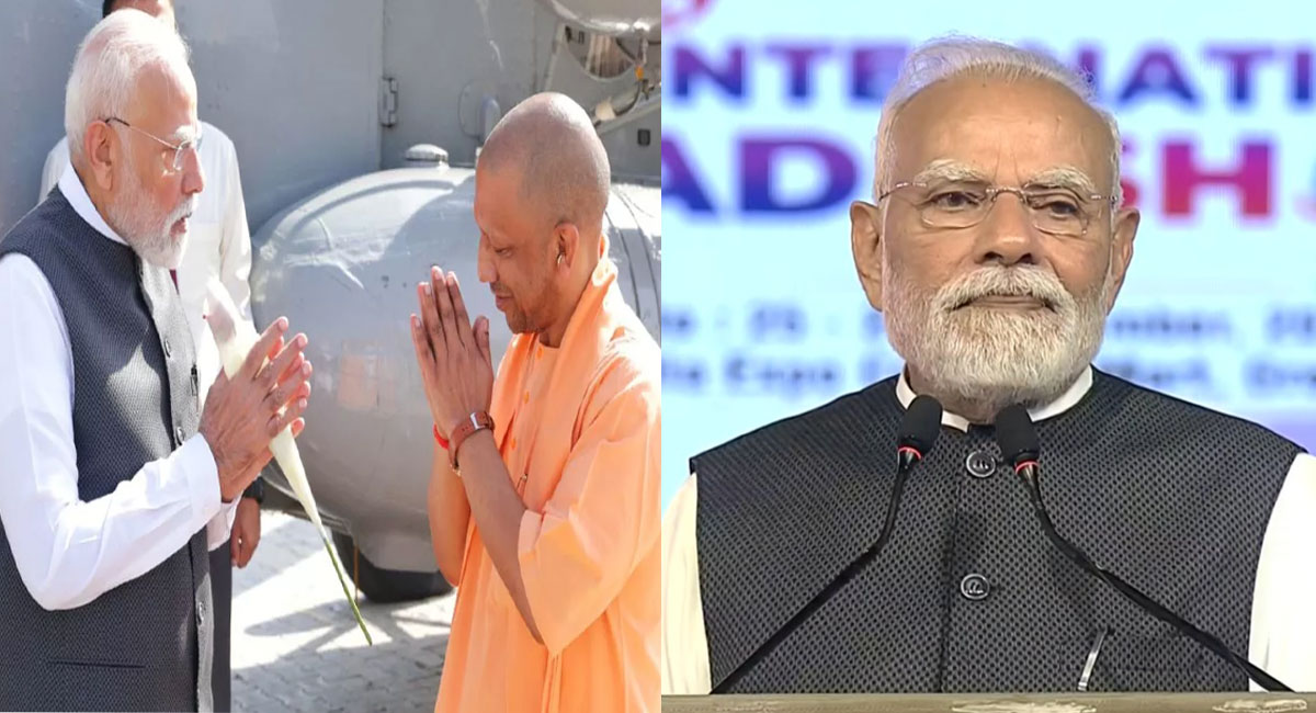 PM मोदी ने नोएडा में UP इंटरनेशनल ट्रेड शो का किया उद्घाटन, आत्मनिर्भर भारत पर दिया जोर; बोले- किसी पर निर्भर रहना अब मंजूर नहीं