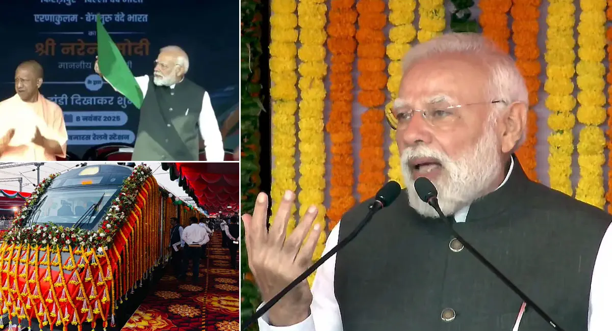 पीएम मोदी ने काशी से दिखाई हरी झंडी, कहा- ‘यह ट्रेन भारतीयों की, भारतीयों द्वारा और भारतीयों के लिए’