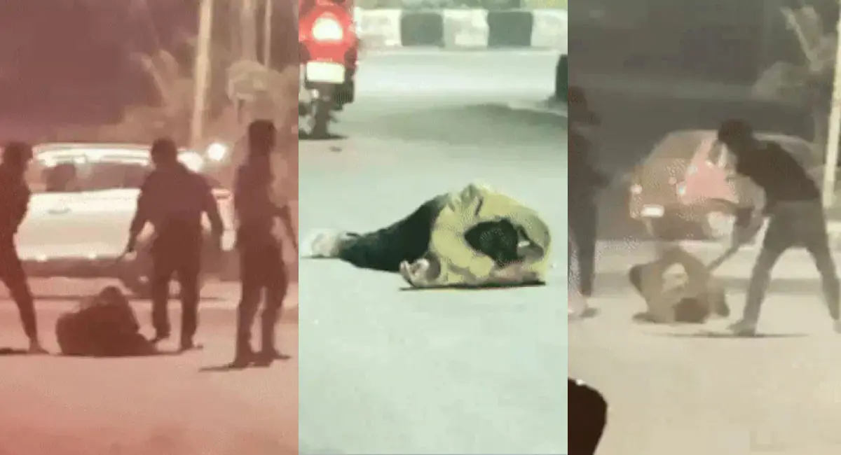 सरेराह बेसुध होने तक मारते रहे 3 बदमाश, पुलिस ने तीनों को किया गिरफ्तार