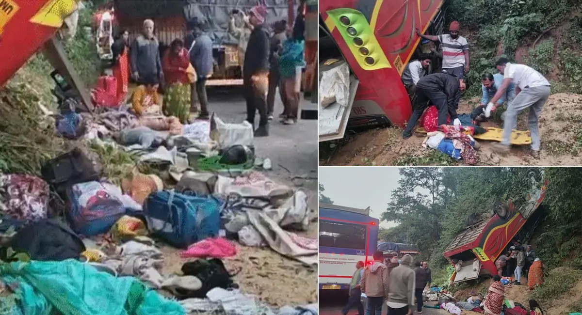 गहरी खाई में गिरी बस, 9 यात्रियों की मौत; कई गंभीर घायल
