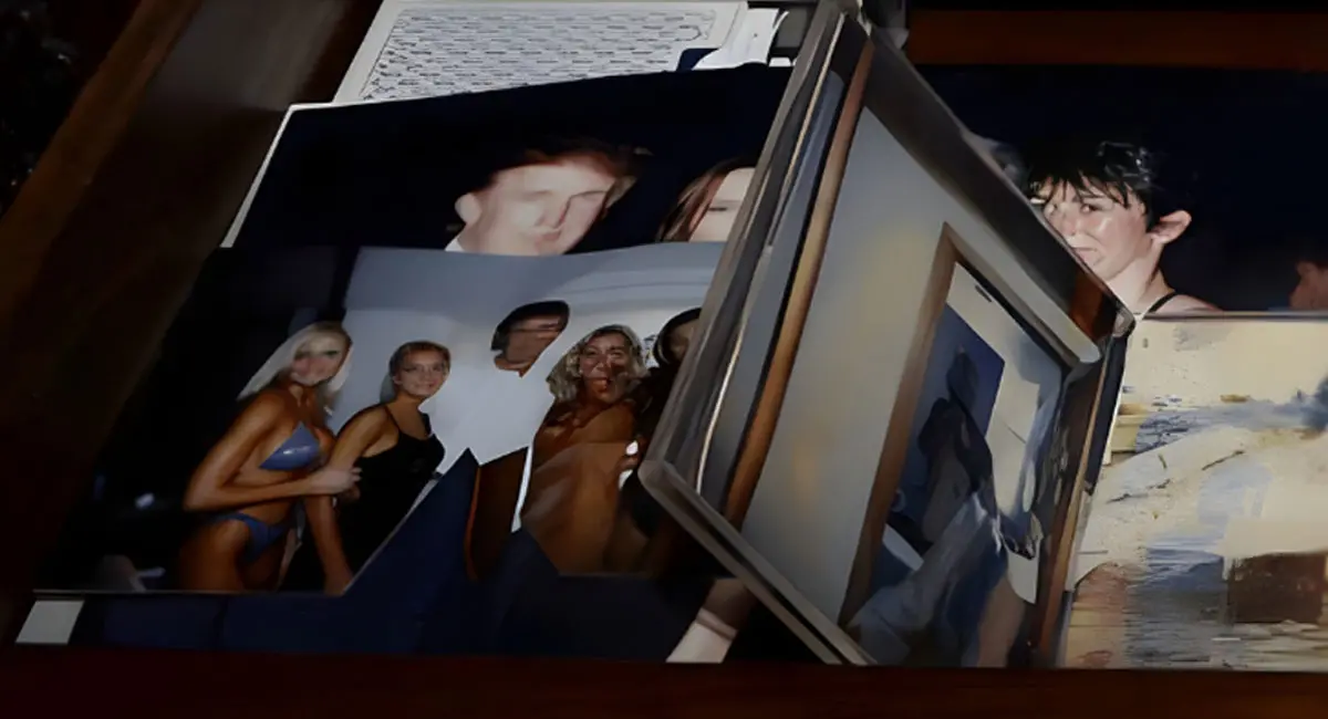 एपस्टीन फाइल 468 की वह तस्वीर, जिसमें डोनाल्ड ट्रंप दिखाई दे रहे थे, वेबसाइट से हटा दी गई है।