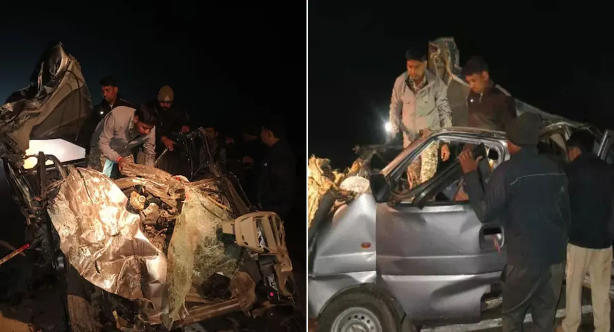नेशनल हाइवे पर बस-ईको वैन में आमने-सामने की भिड़ंत, 5 की मौत; कई घायल