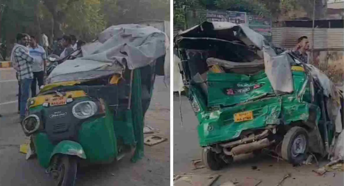 तेज रफ्तार स्कॉर्पियो ने ऑटो को मारी टक्कर, एक ही परिवार के 5 लोगों की मौत