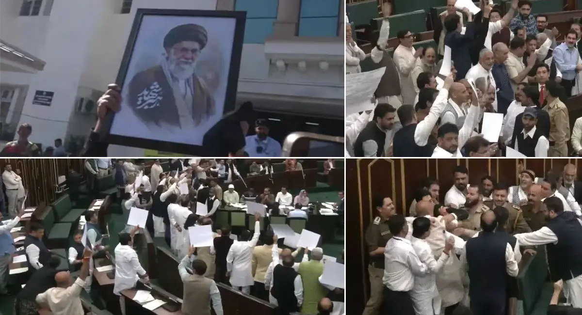 पोस्टर, नारे और धक्का-मुक्की से थमी कार्यवाही