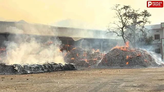 18 हजार बोरे जलकर राख, 10 करोड़ से ज्यादा का नुकसान; देखें VIDEO