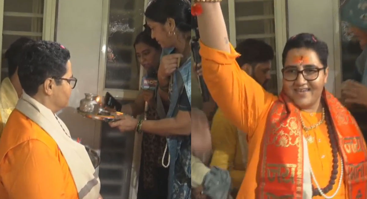 मालेगांव ब्लास्ट केस : बरी होने के बाद भोपाल पहुंचीं साध्वी प्रज्ञा ठाकुर, कांग्रेस और ATS अधिकारियों पर लगाए गंभीर आरोप; बोलीं- सत्य की जीत हुई