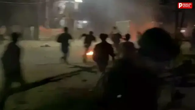 मणिपुर के कांगपोकपी में हिंसक प्रदर्शन, 6 ग्रामीणों की हिरासत के विरोध में NH-2 खोदा