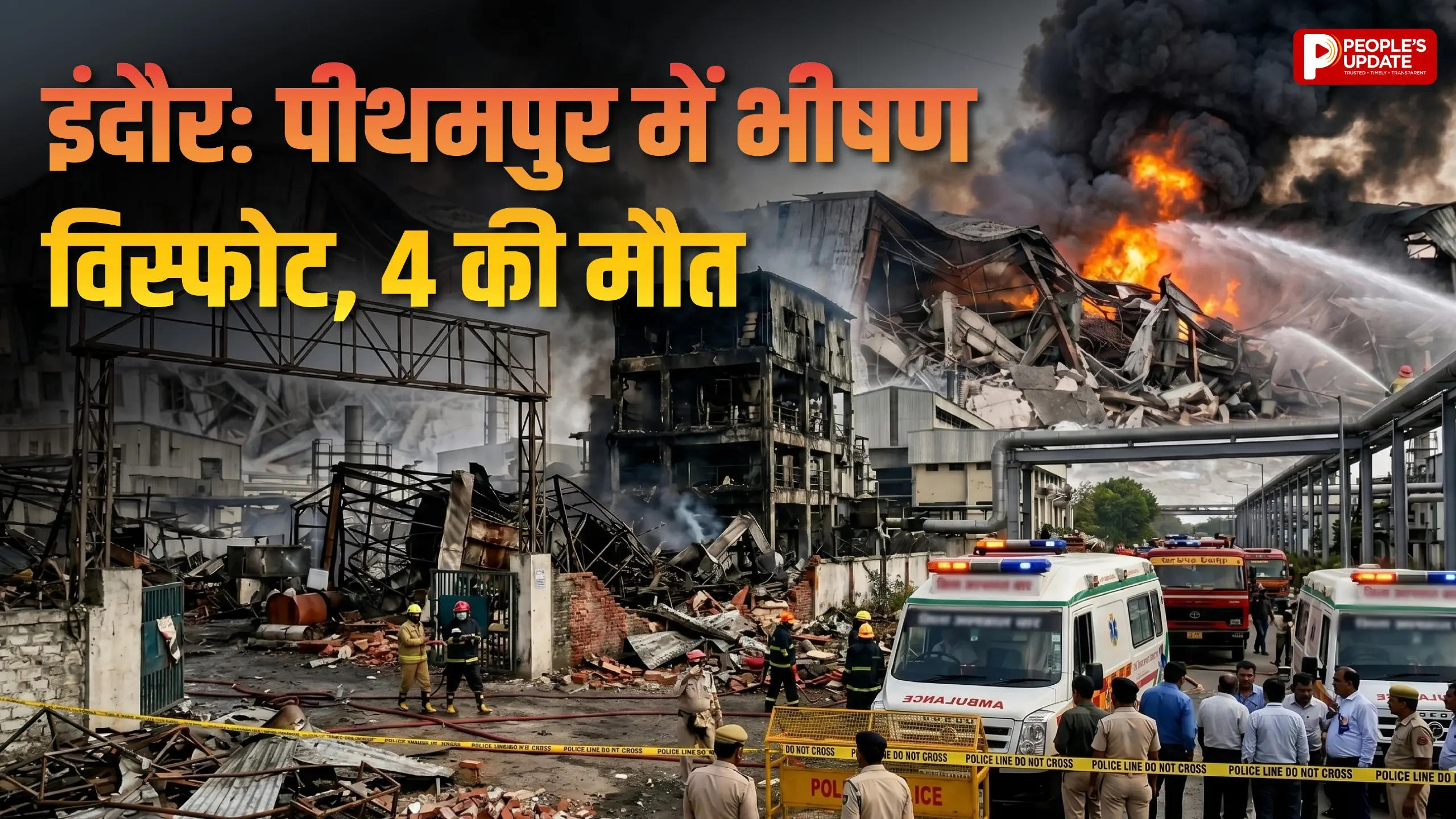 पीथमपुर में भीषण विस्फोट, 4 की मौत, यूनियन कार्बाइड कचरे के निपटान के दौरान हादसा