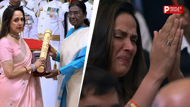धर्मेंद्र को मरणोपरांत पद्म विभूषण, भावुक हुई हेमा मालिनी, रोने लगीं बेटी अहाना