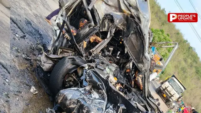 स्कॉर्पियो में आग लगने से दो लोगों की जलकर मौत, निकलने का नहीं मिला मौका