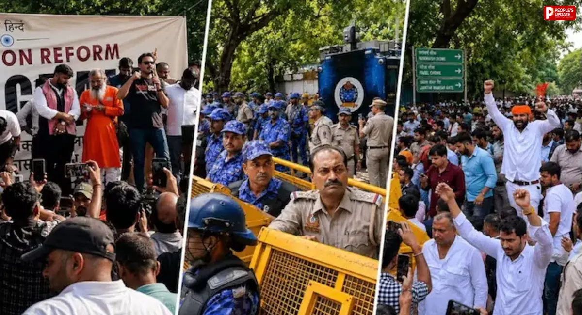 UGC के नए नियमों के खिलाफ जुटे हजारों लोग, जंतर-मंतर पर प्रदर्शन; RAF ने संभाला मोर्चा