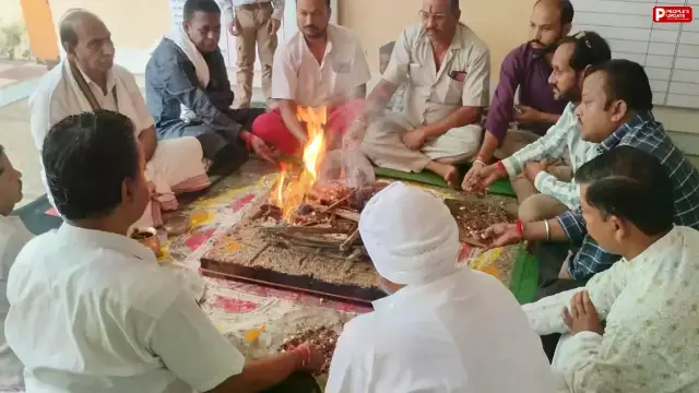 घंसौर: अखंड रामायण पाठ का समापन, हवन-पूजन और भंडारे का आयोजन