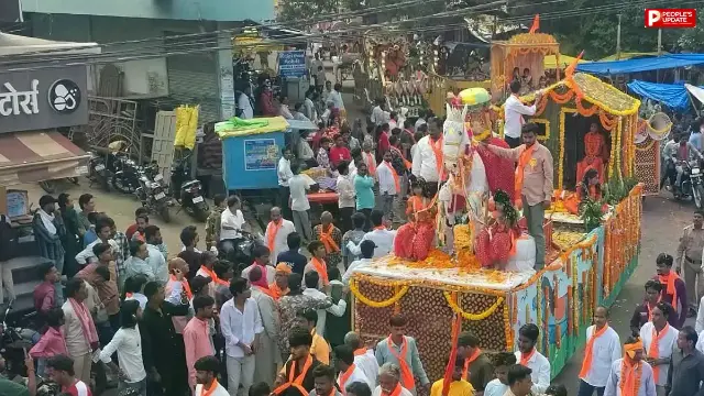 लवकुश जयंती पर गुना में शोभायात्रा निकली, फूलों से हुआ भव्य स्वागत