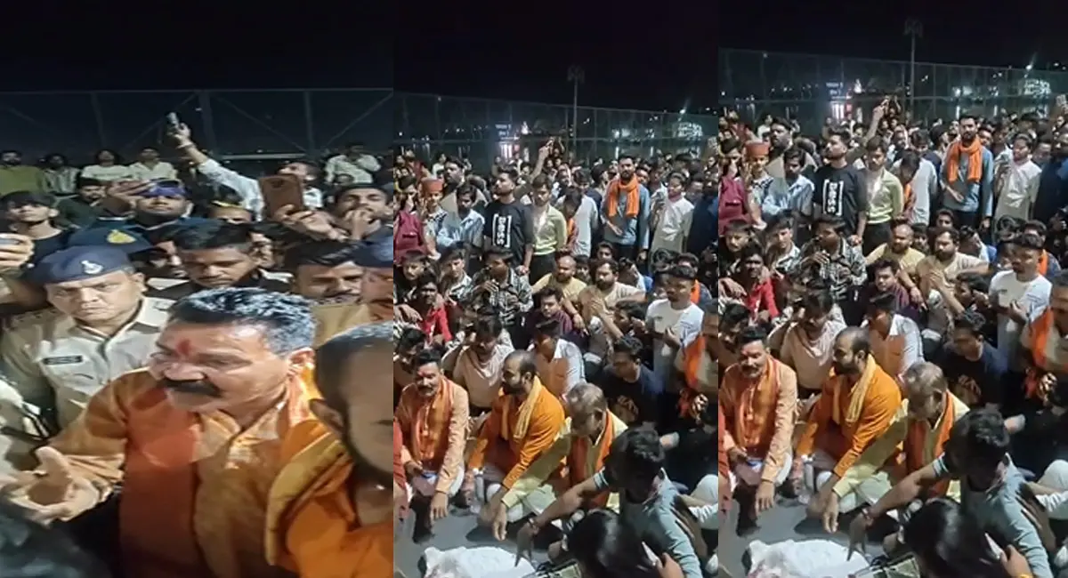 नवरात्रि के दौरान गौ हत्या पर हिंदू संगठनों का प्रदर्शन, कड़ी कार्रवाई की मांग