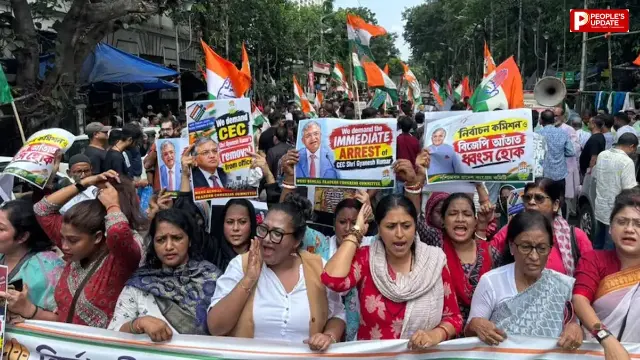 बंगाल में कांग्रेस का EC के खिलाफ प्रदर्शन, ज्ञानेश कुमार की गिरफ्तारी की मांग