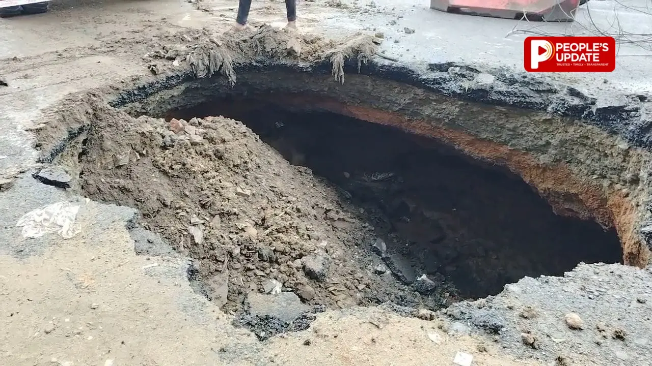 पहली बारिश में धंसी 33 करोड़ों की सड़क, बिलासपुर में निर्माण गुणवत्ता पर फिर उठे सवाल