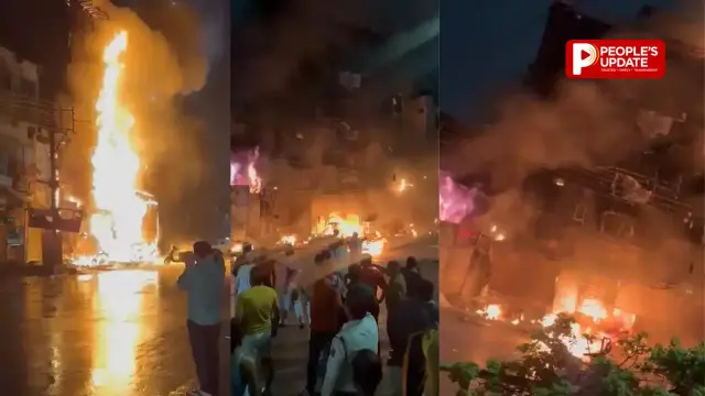 रायपुर में भीषण आग, ऑक्टोपस बार समेत 4 दुकानें जलकर खाक,