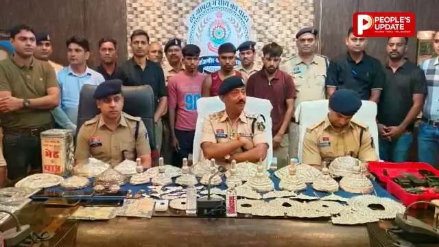 48 घंटे में मंदिर चोर गैंग बेनकाब: 3 मंदिरों से 16.60 लाख की चोरी, पूरा माल बरामद, 3 आरोपी और एक नाबालिग गिरफ्तार