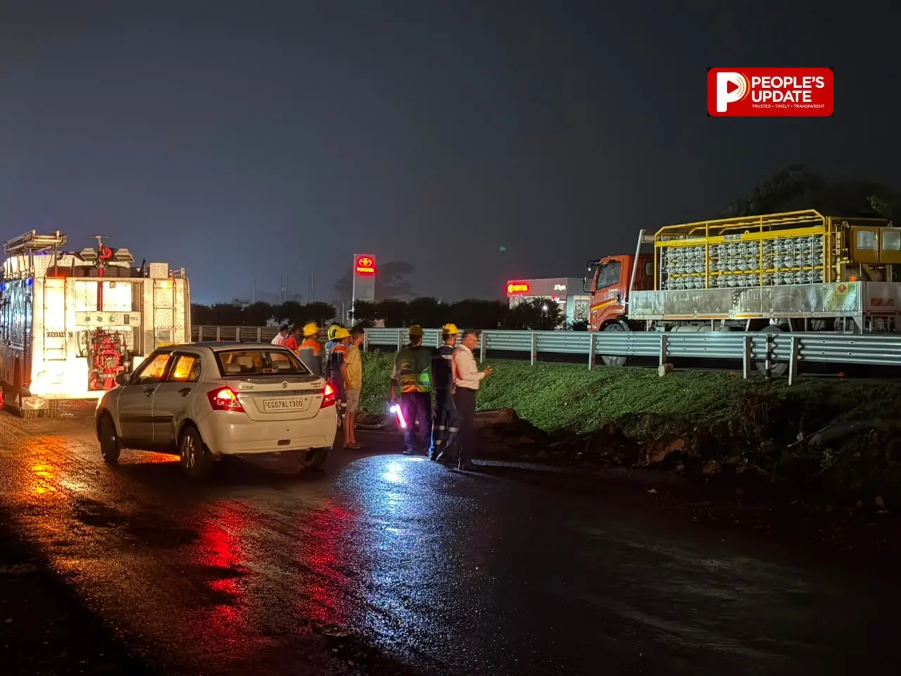 भिलाई में NH-53 पर CNG टैंकर में लीकेज,बाईपास पर मचा हड़कंप,पुलिस-SDRF ने संभाला मोर्चा