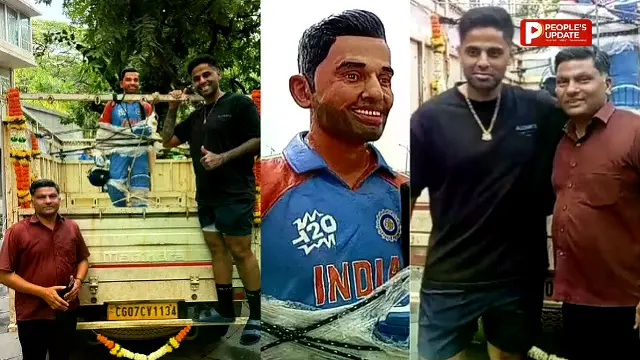 2 लाख की मूर्ति लेकर 1100 KM दूर मुंबई पहुंचा छत्तीसगढ़ का फैन, SKY को दिया ऐसा बर्थडे गिफ्ट।