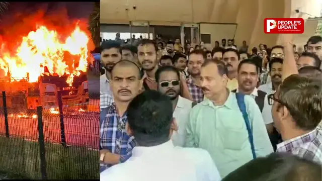 नवा रायपुर में स्टाफ बस में लगी आग से मंत्रालय कर्मचारियों का फूटा गुस्सा,बोले- कबाड़ बसों से कब तक करेंगे सफर