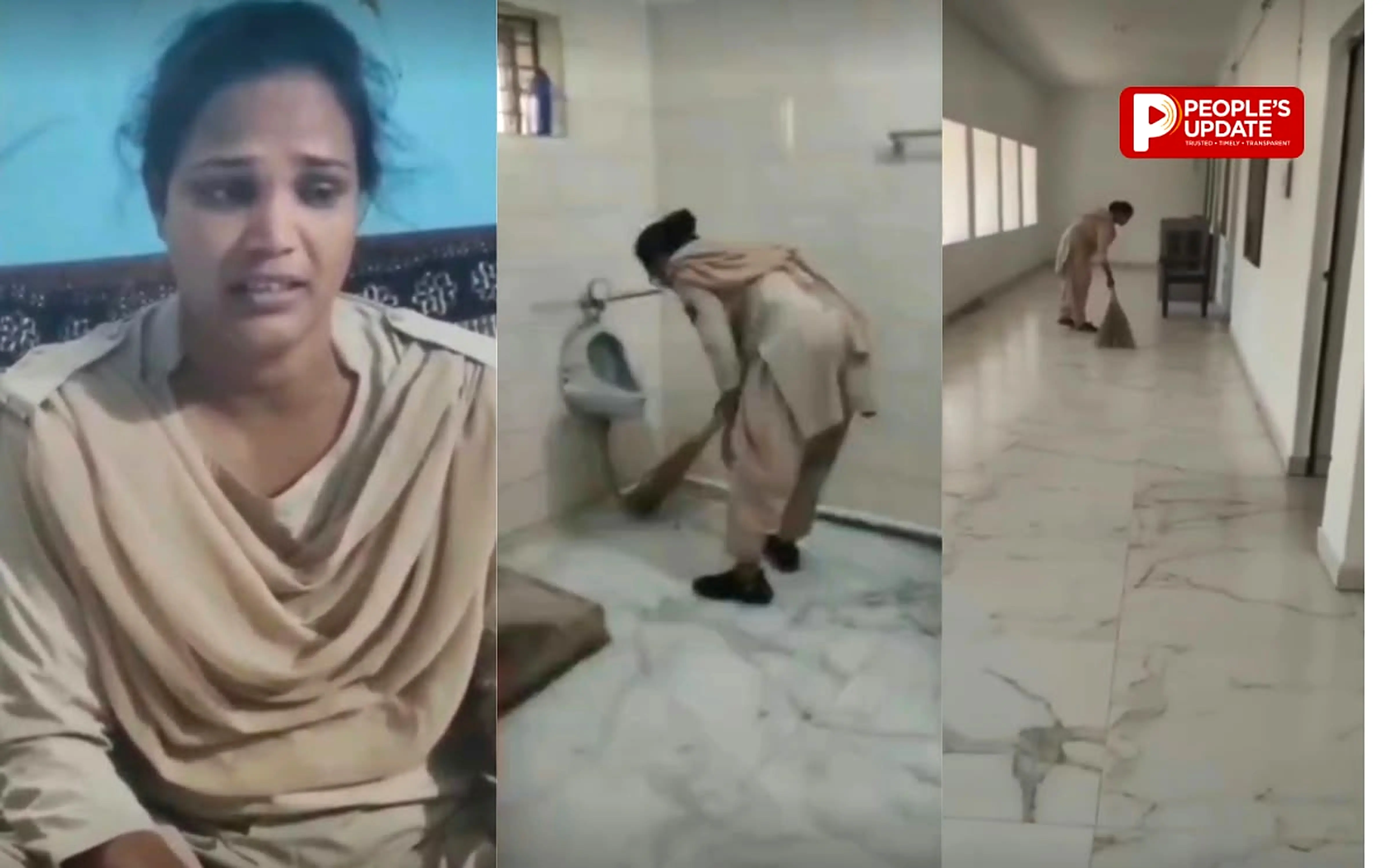 जांजगीर में महिला आरक्षक का सफाई करते VIDEO वायरल, RI पर गंभीर आरोप,ASP ने मांगा जवाब