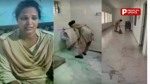 जांजगीर में महिला आरक्षक का सफाई करते VIDEO वायरल, RI पर गंभीर आरोप,ASP ने मांगा जवाब