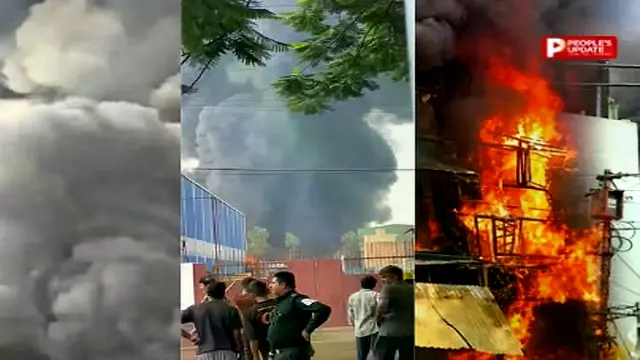 भिलाई की केमिकल फैक्ट्री में भीषण आग, धमाकों से दहला इलाका,50 से ज्यादा ड्रम और 2 टैंकर जलकर खाक
