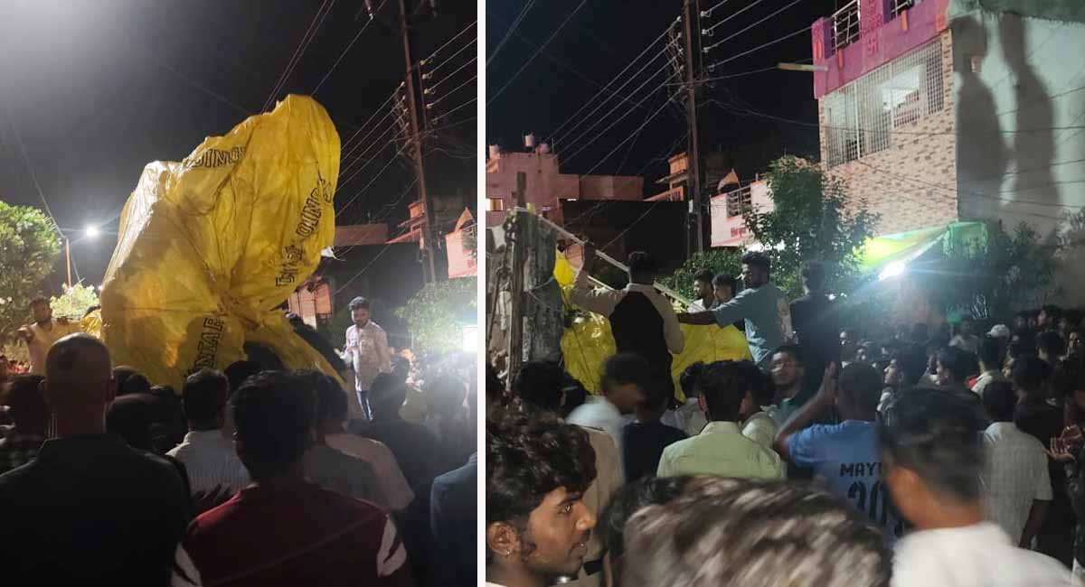 बुरहानपुर में गणेश प्रतिमा गिरने से युवक की मौत, खंडवा से लेने आए थे मूर्ति, खराब सड़कों पर उठे सवाल