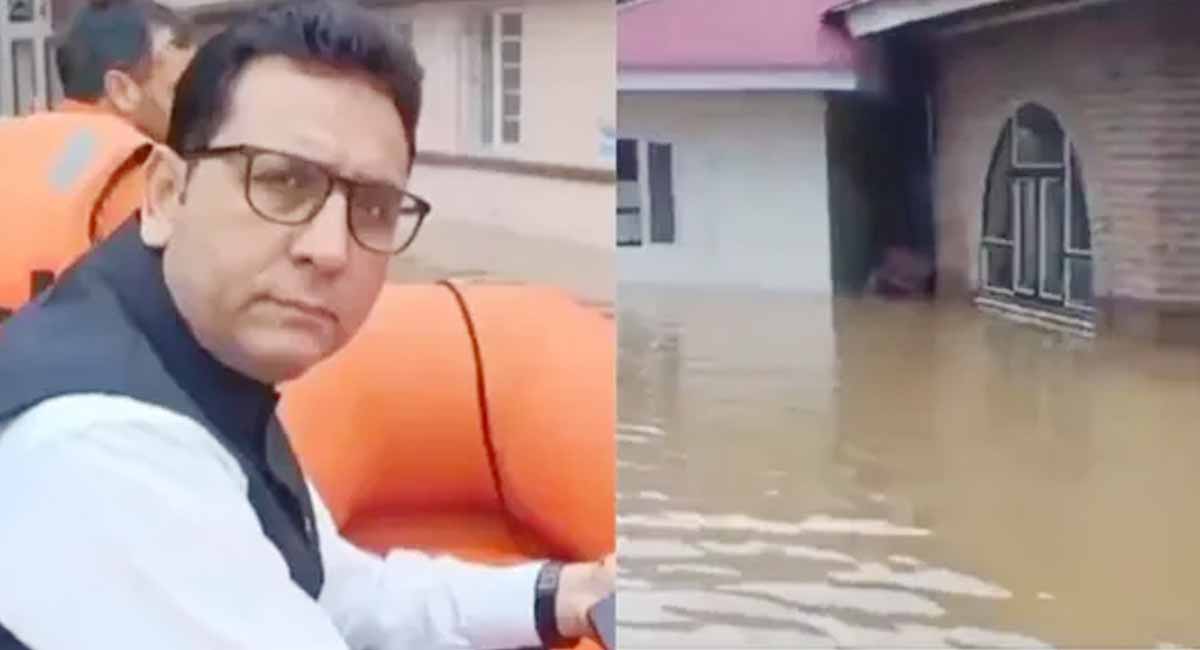 अनंतनाग में अनोखा नजारा, बाढ़ के बीच नाव से कोर्ट पहुंचे जज साहब, बोले- न्यायालय परिसर भले ही डूब गया, लेकिन न्याय नहीं डूबना चाहिए