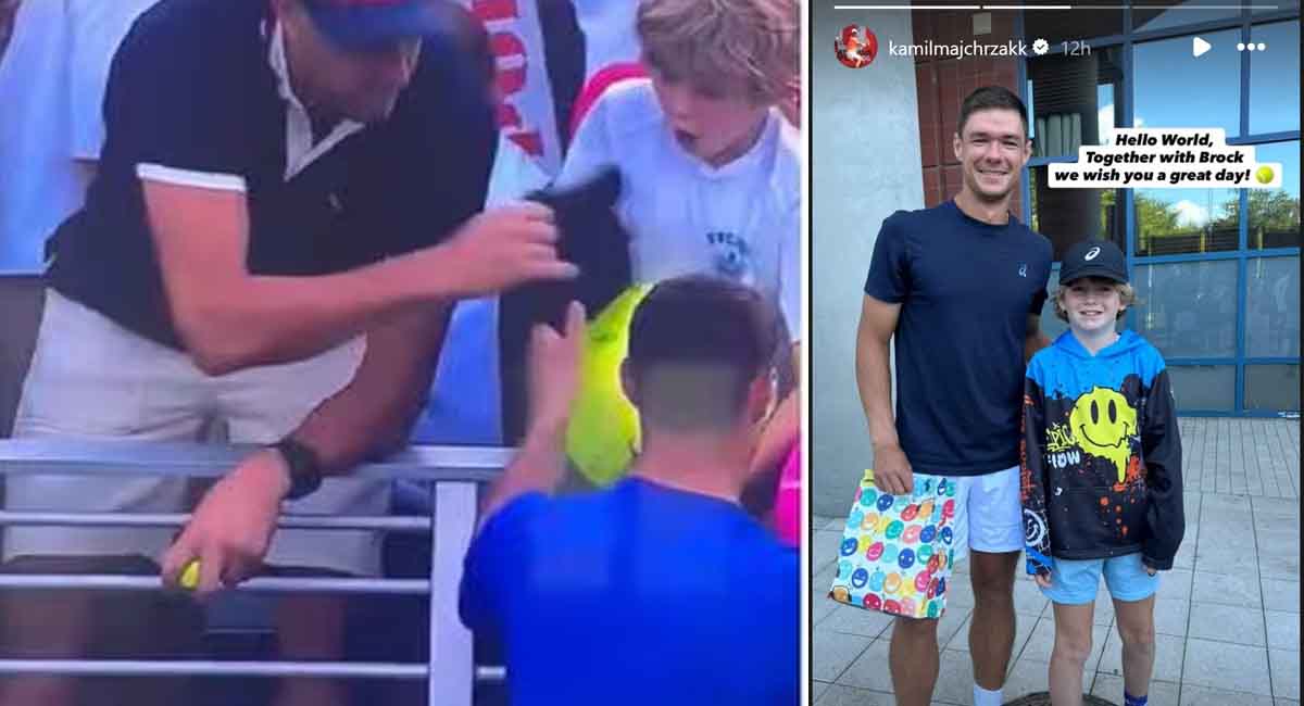 यूएस ओपन में सीईओ की शर्मनाक हरकत, बच्चे से छीनी टेनिस खिलाड़ी की टोपी, कामिल ने बच्चे को दी नई टोपी 