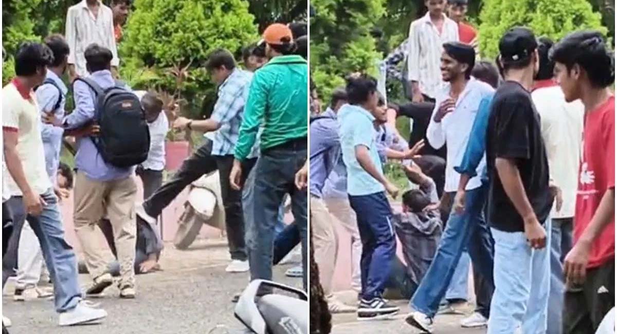 RGPV में छात्र की बेरहमी से पिटाई, मारपीट का वीडिया वायरल, NSUI नेता पर छात्र की पिटाई का आरोप