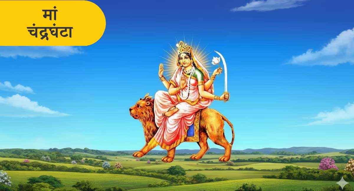 शारदीय नवरात्र का तीसरा दिन, मां चंद्रघंटा की आराधना से मिलती है शांति और साहस की शक्ति