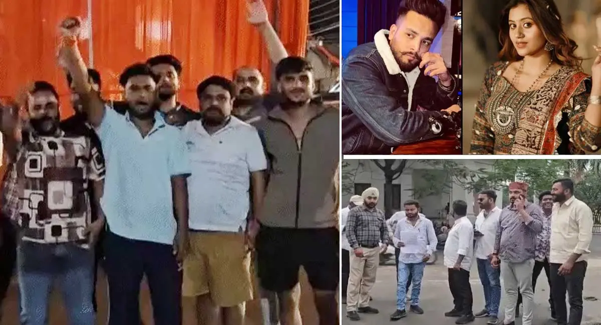 अंबिकापुर में हिंदूवादी संगठनों ने एल्विश-अंजलि के गरबा कार्यक्रम का जताया विरोध, पुतले जलाने की दी चेतावनी 
