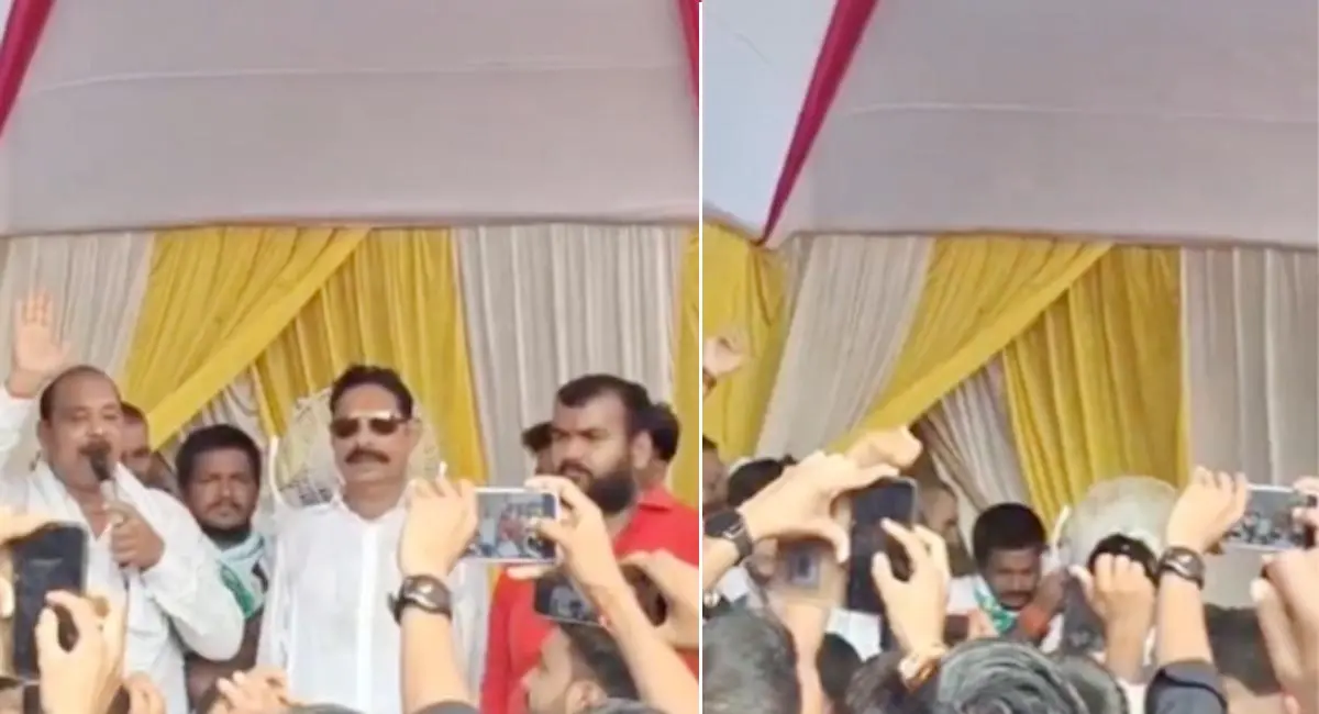 समर्थक लगा रहे थे जिंदाबाद के नारे तभी टूटा मंच, धड़ाम से गिरे बाहुबली नेता अनंत सिंह, VIDEO वायरल