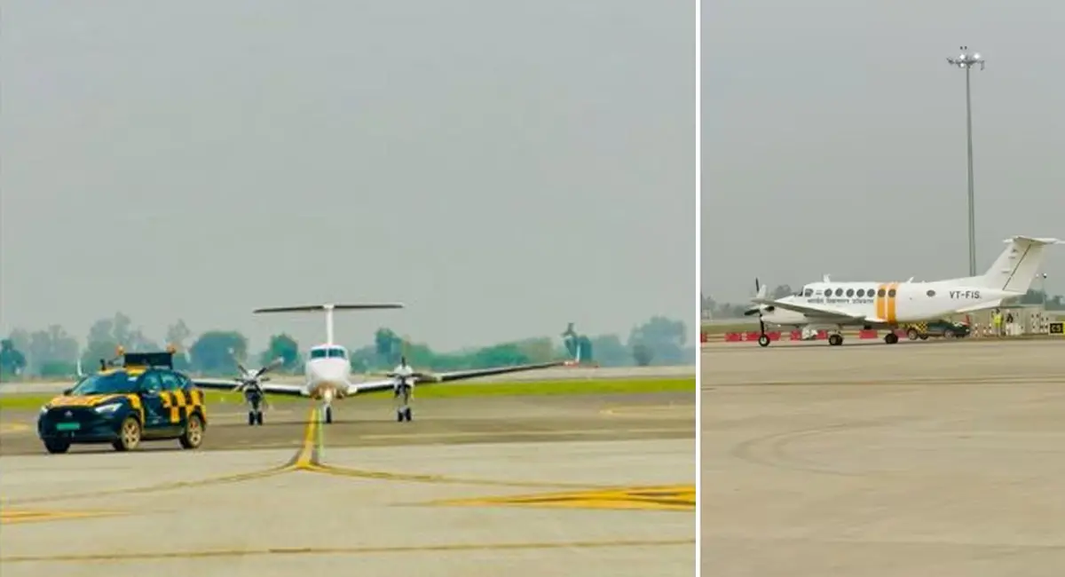 नोएडा एयरपोर्ट पर सफल रहा ट्रायल रन, कैलिब्रेशन फ्लाइट की हुई लैंडिंग