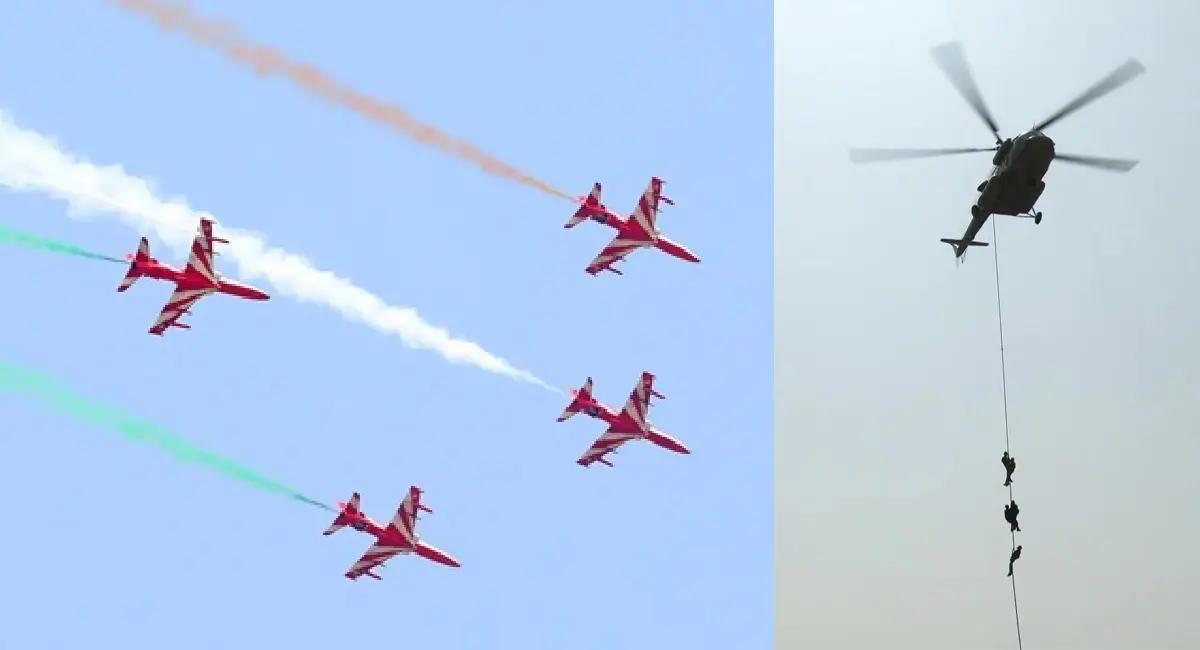 छत्तीसगढ़ राज्योत्सव पर नवा रायपुर के आसमान में दिखा तिरंगा, सूर्यकिरण टीम ने दिखाए हैरतअंगेज करतब