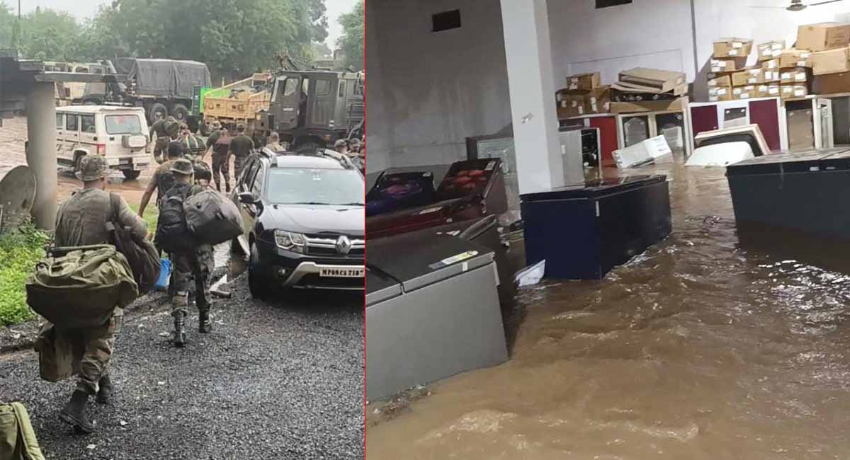 गुना में बारिश बनी तबाही का कारण, ढहे आशियाने, डूबी दुकानें, कलोरा बांध क्षतिग्रस्त, सेना ने संभाला मोर्चा