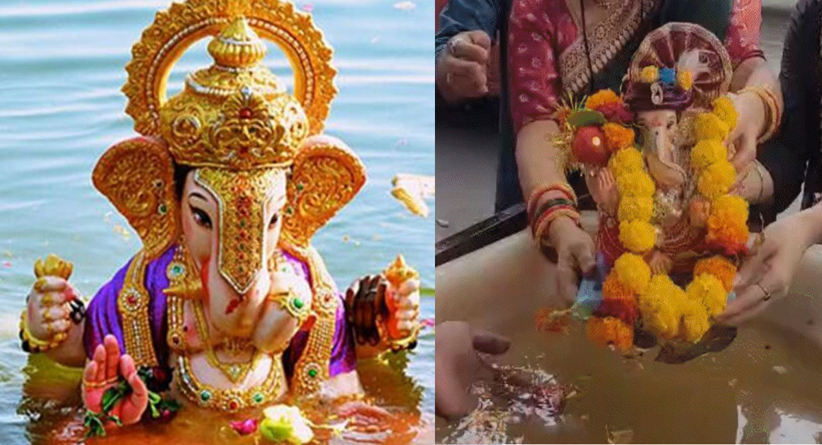 भोपाल में गणेश विसर्जन शुरू, सुरक्षा-व्यवस्था चाक-चौबंद; ढोल-नगाड़ों के साथ बप्पा की विदाई
