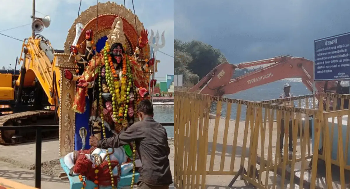 भोपाल के 8 घाटों पर होगा मां दुर्गा की प्रतिमाओं का विसर्जन, छोटी और बड़ी प्रतिमाओं के लिए अलग व्यवस्था